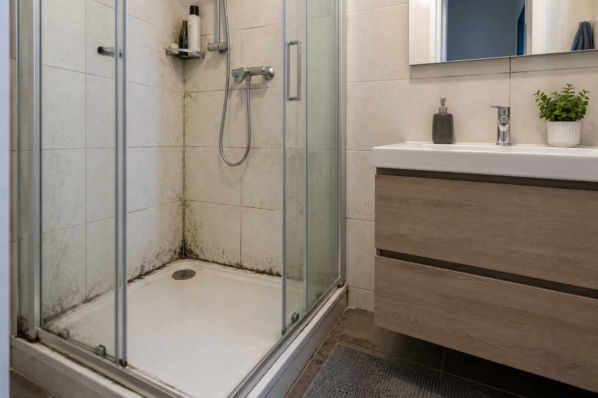 bagno con muffa